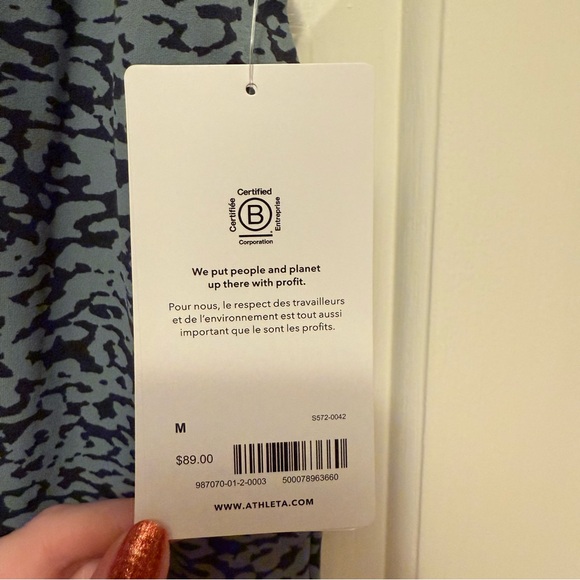 NWT Athleta Salutation Printed Joggers Petrol Blue Size M - Picture 6 of 9